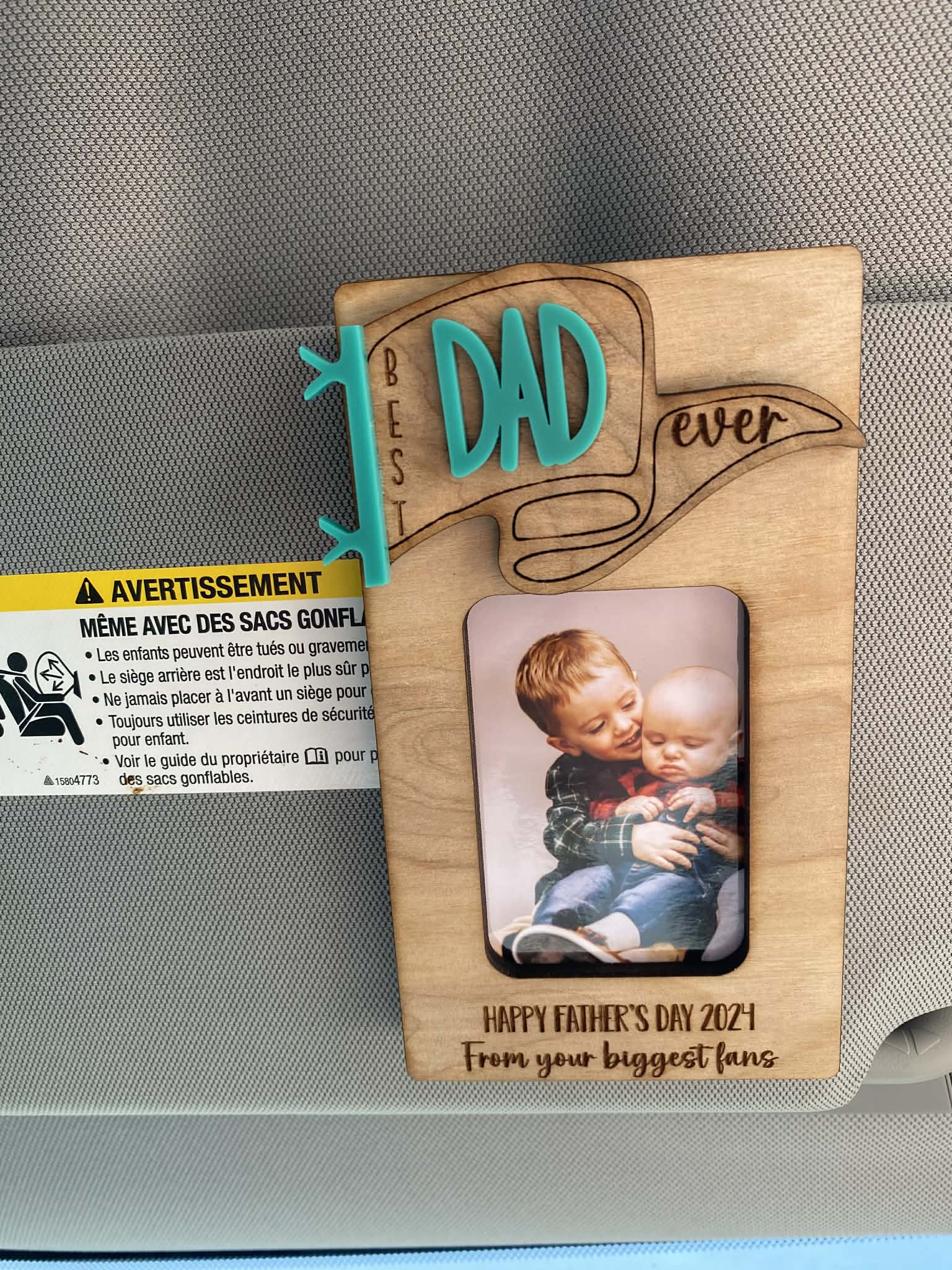 Best Dad Ever Visor Clip