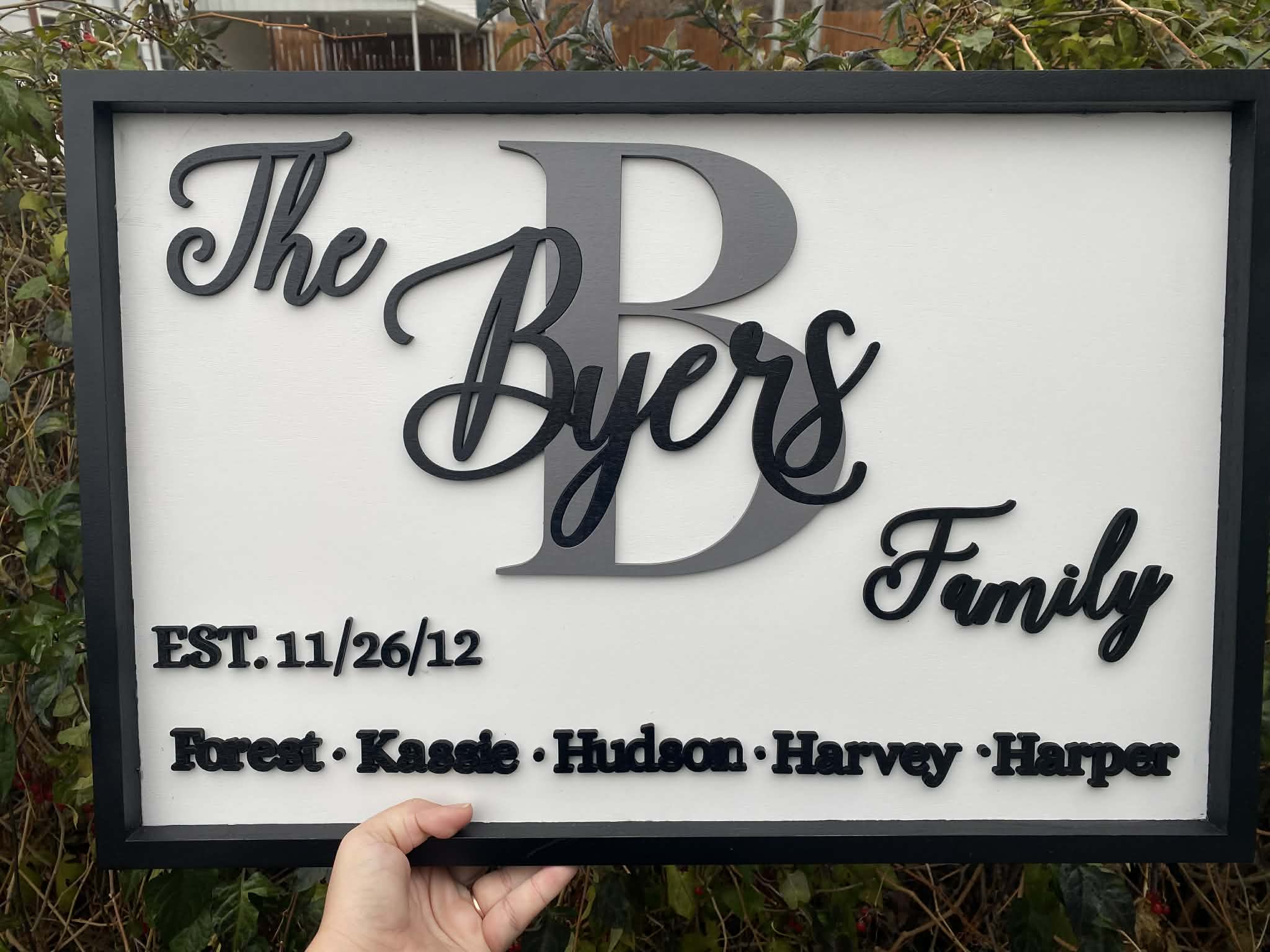 Custom Family Name Sign