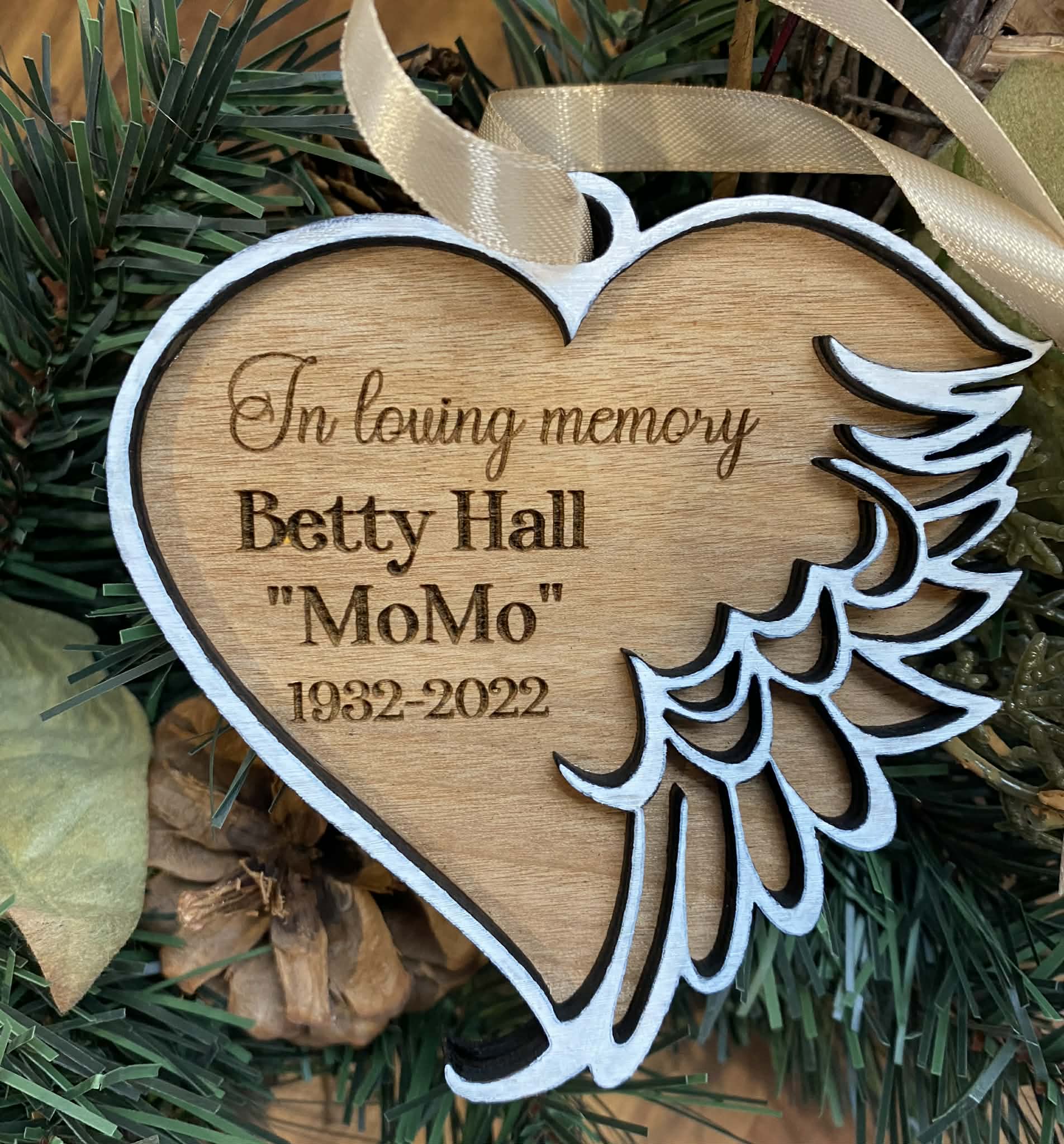 Angle Wings In Loving Memory Ornament