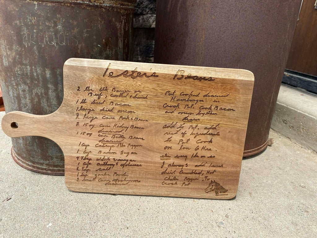 Custom Recipe Cutting Board