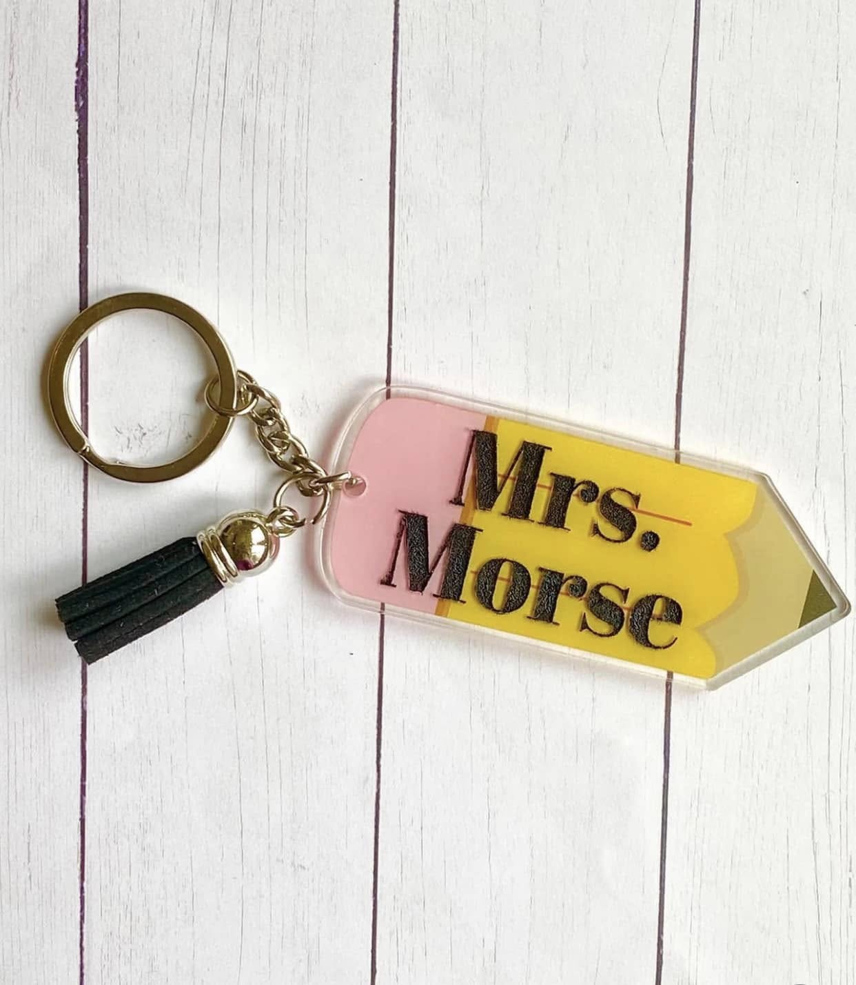 Teacher Name Key Chain