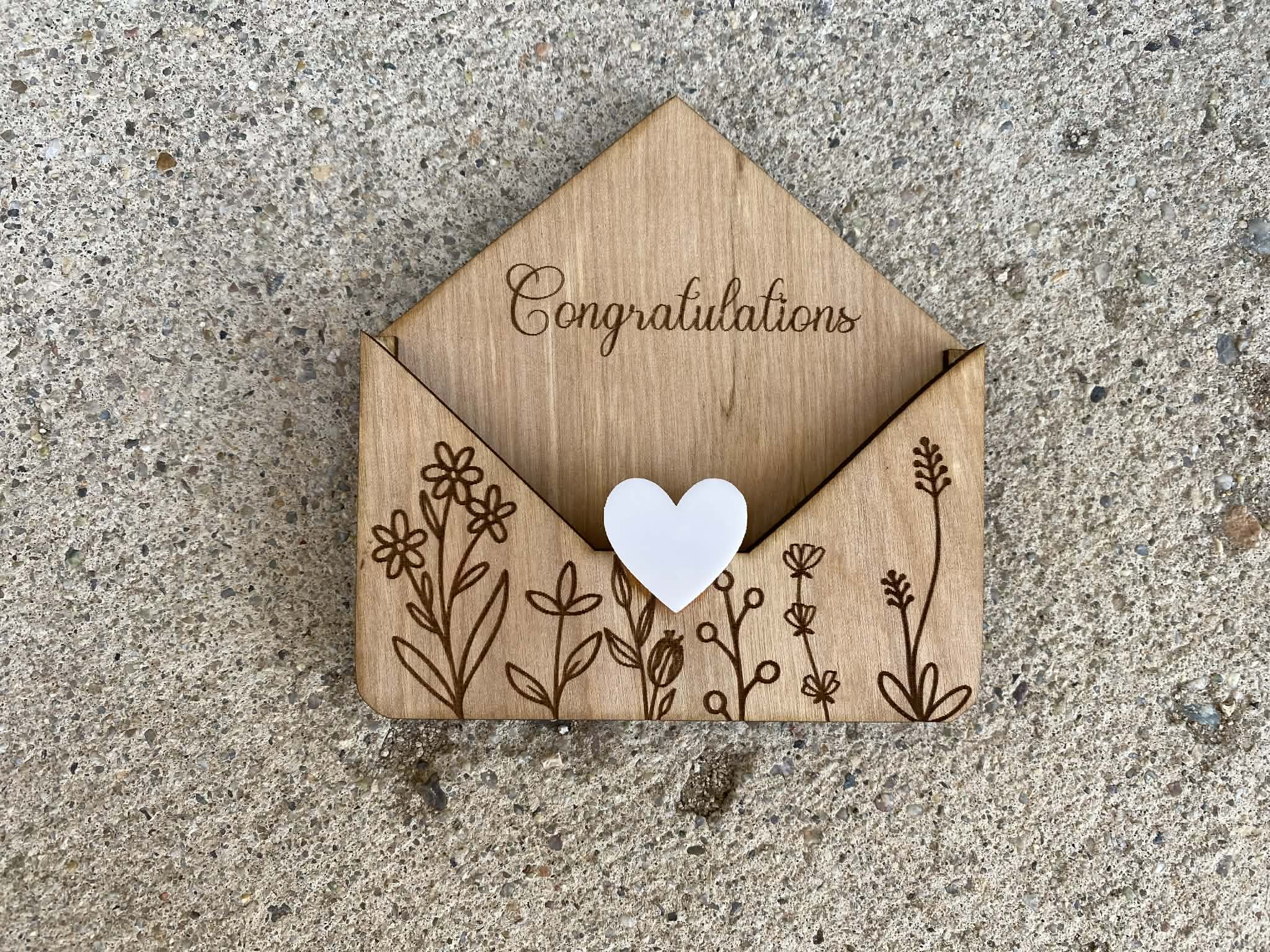 Floral Congratulations Gift Card Holder