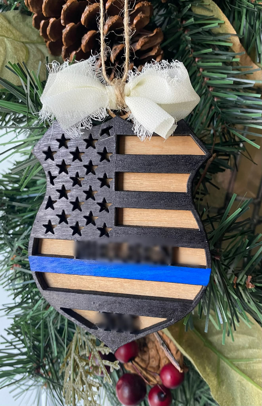 Police Badge custom Ornament