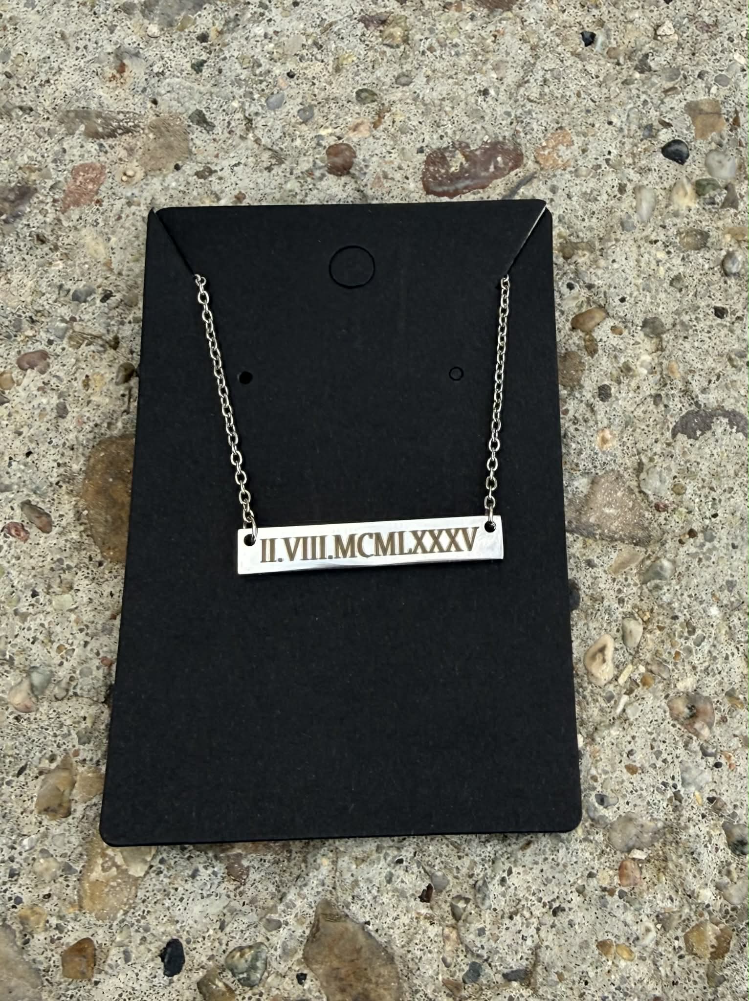 Wedding Date Necklace