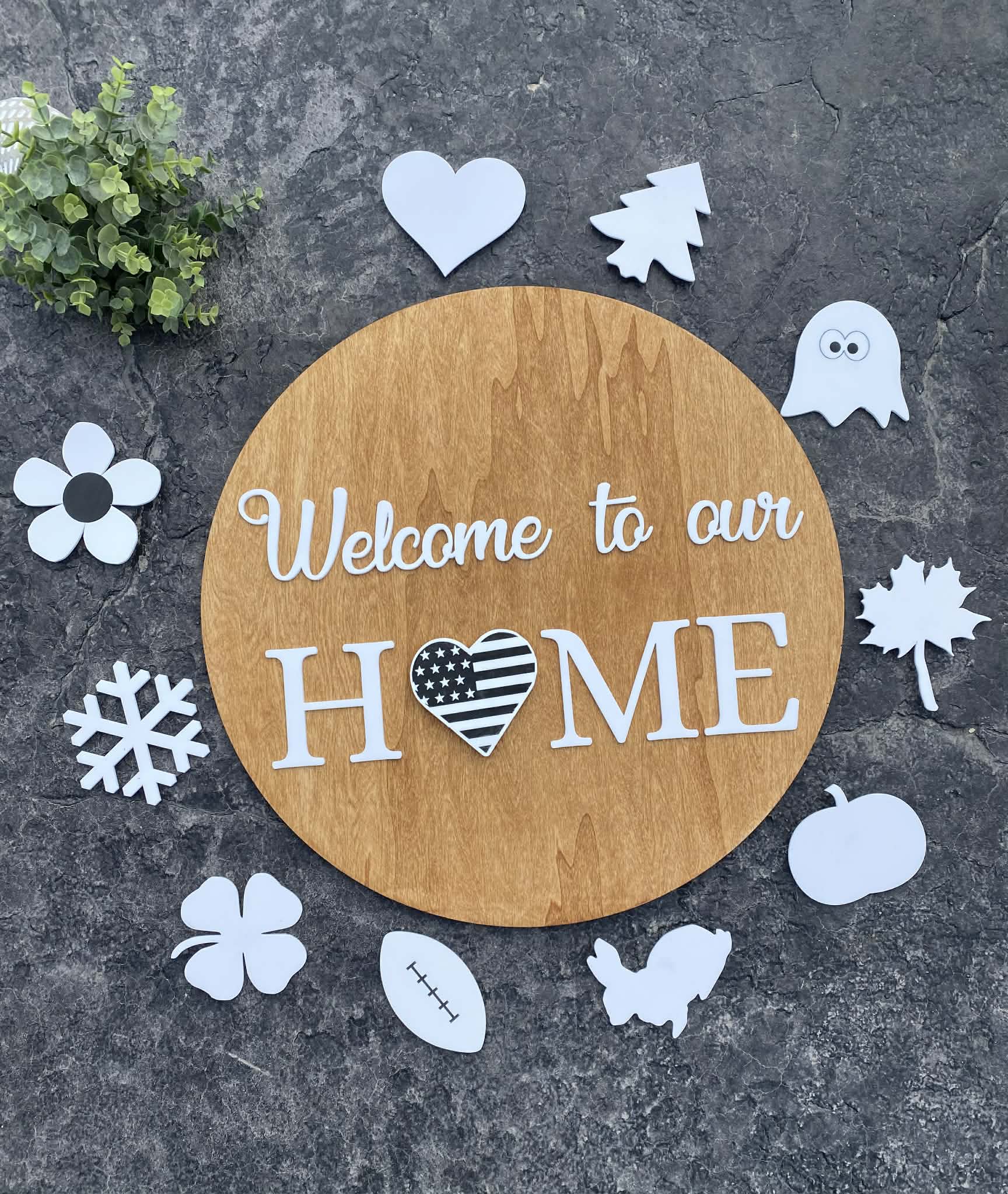 Welcome to our Home-Changing Seasons Sign