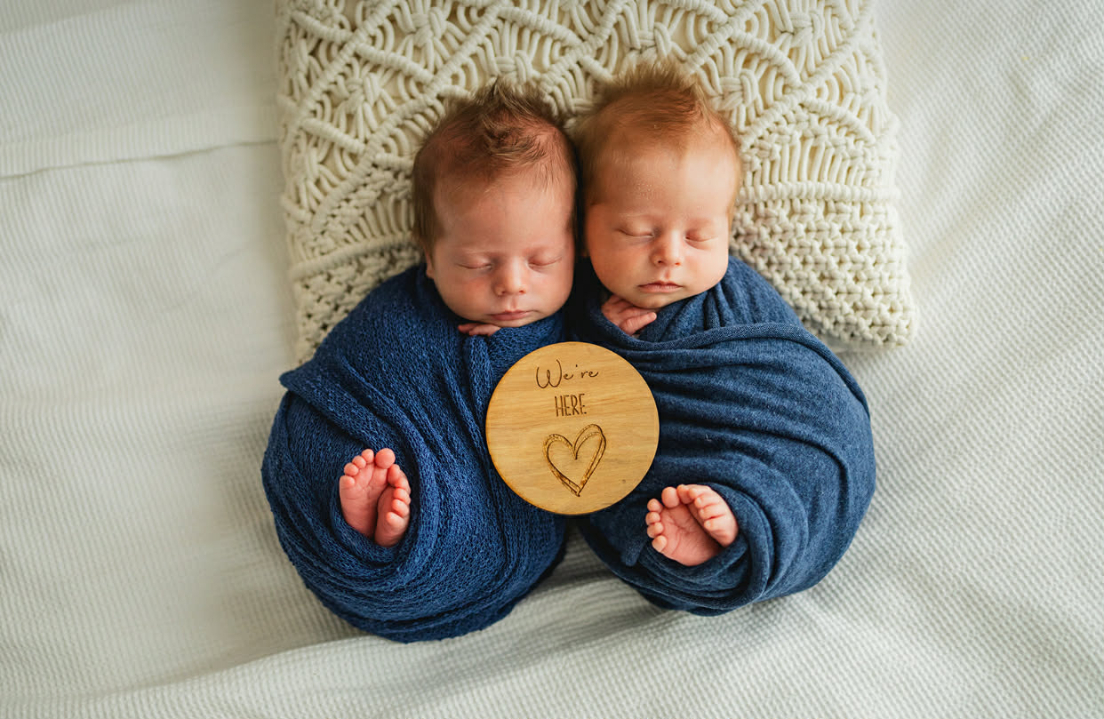 We're Here Newborn Sign